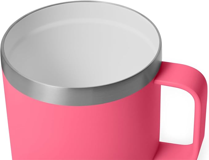 YETI Rambler 14 oz Ceramic Lined Stackable Mug, Vacuum Insulated, Stainless Steel with MagSlider Lid, Tropical Pink - Image 5