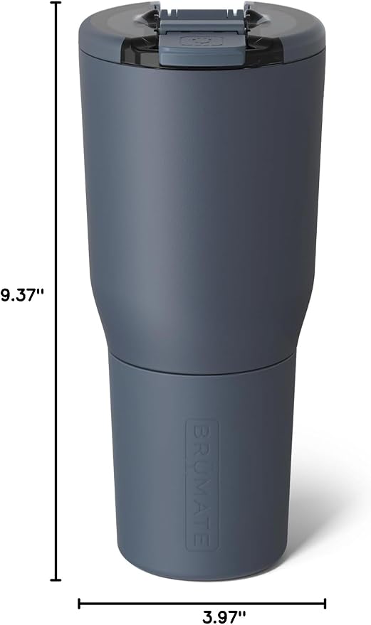 BrüMate Nav 35oz 100% Leak Proof Insulated Travel Tumbler with Magnetic BevLock™ Lid - Double Wall Cup-Holder Friendly Stainless Steel Mug (Nightfall Blue) - Image 7