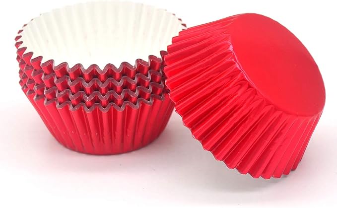 Standard Red Foil Cupcake Liners Muffin Baking Cups for Party and More, 100-Count - Image 4