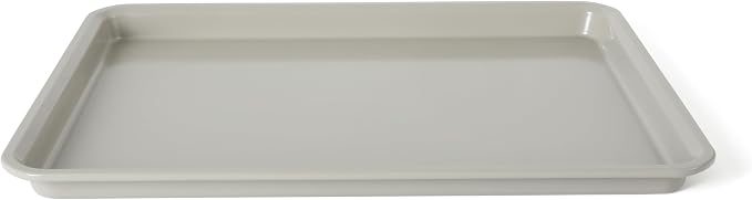 Calphalon Legacy 18 x 13 Inch PFA Free Nonstick Cookie Sheet Baking Pan in Taupe, Durable Heavy Gauge Steel Bakeware for Even Heating, Oven Safe Baking Tray for Cookies by Unknown
