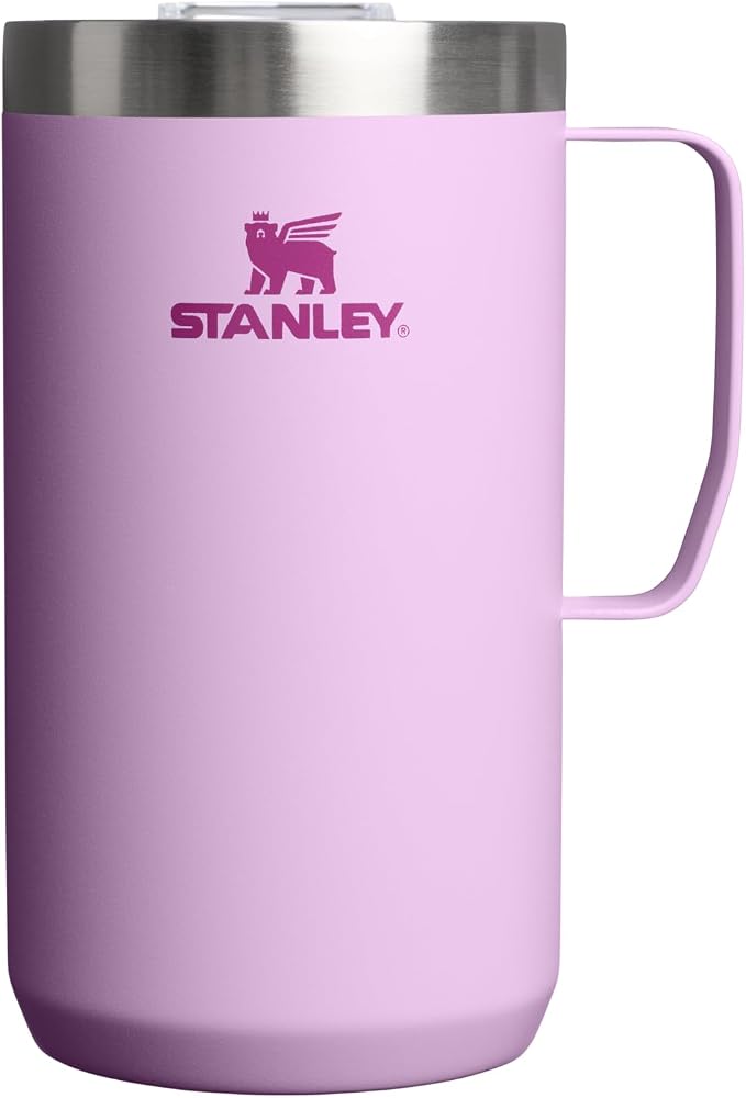 STANLEY Everyday Camp Mug 24oz | Drink Through Lid | Cup for Coffee, Tea and Drinks | Insulated Stainless Steel Coffee Mug | BPA-Free | Soft Orchid by Unknown