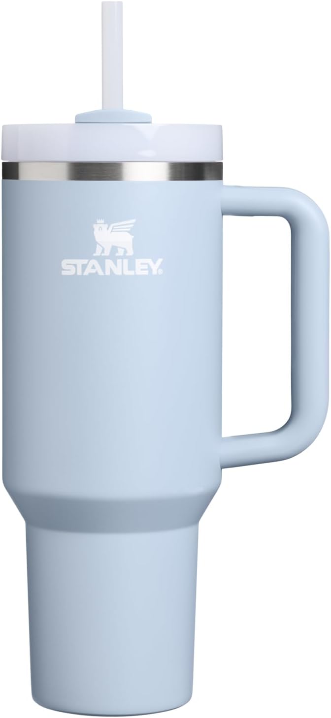 STANLEY Quencher H2.0 Flow State Tumbler, 40 oz, Blue Dream Stone | Handle and Straw | 3-Position Lid | Cup Holder Compatible for Travel | Insulated Stainless Steel Cup | BPA-Free by Unknown