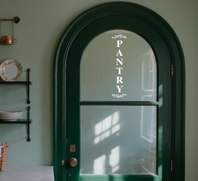 Generic Pantry Room Decal, Kitchen Pantry Sticker, White, Vinyl, Vintage, Rectangular, 17.7 x 4.3 in - Image 2