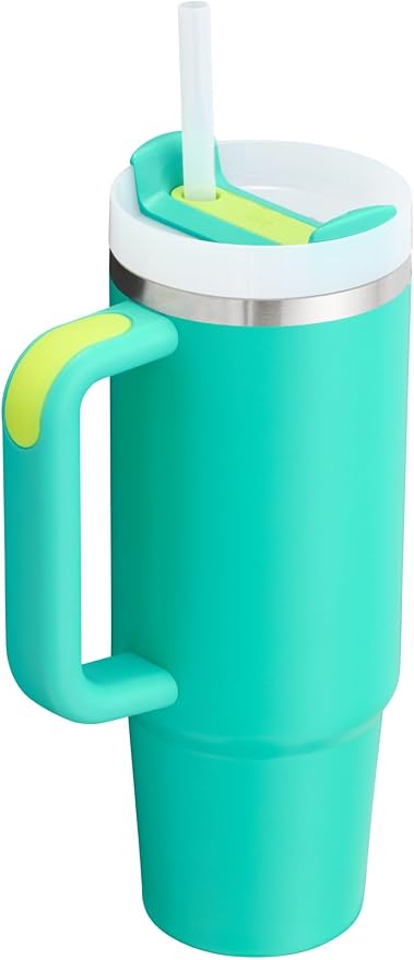 STANLEY Quencher H2.0 Flow State Tumbler, 30 oz, Tropical Teal | Handle and Straw | 3-Position Lid | Cup Holder Compatible for Travel | Insulated Stainless Steel Cup | BPA-Free - Image 3