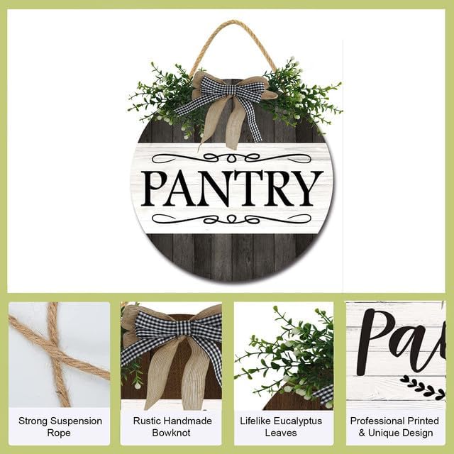 Bidesign Pantry Sign Wall Decor For Door Farmhouse Rustic Hanging Wooden Pantry Room Wall Art Sign For Home Kitchen Pantry Cabinet Decor Kitchen Decorations, 12inches - Image 7