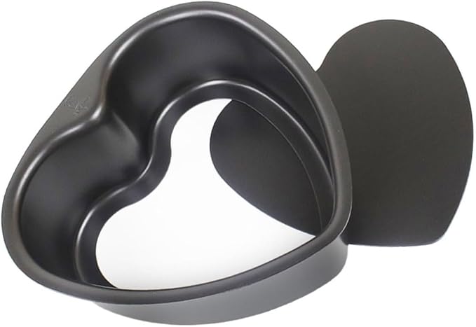 Heart Shaped Baking Pan Cake Pan Fat Oven Microwave Safe Detachable Bottom by FIXOSHEE