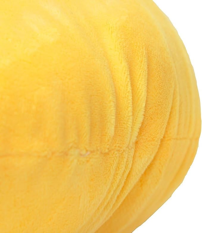 EvZ Official Certified Relaxed Emoji Pillow - 32cm Large Soft Plush Peaceful Smiling Face Emoticon Cushion - Cozy Decorative Stuffed Toy for Sleeping, Spa Decor & Stress Relief (Yellow) - Image 4