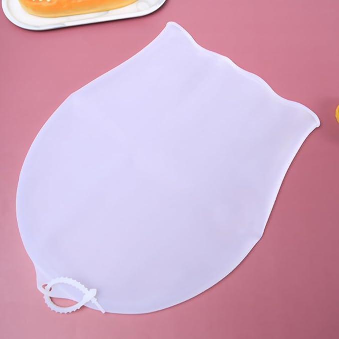INOOMP Reusable Silicone Kneading Dough Bag for Baking and Food Preparation, Non-stick Pastry Kneading Pouch Foldable Design and Marinating Function, White Kitchen Tool for Easy Dough - Image 4