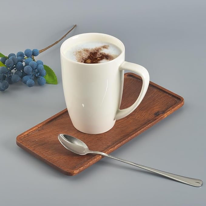 homEdge Porcelain Mug Set, 16 Ounces Cup for Tea, Latte, Mocha, Hot Chocolate, Set of 6, White - Image 7
