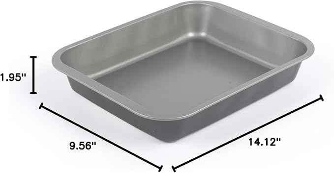 Salter Essentials Roasting Tray 36 Cm, Carbon Steel, Non Stick | Rectangular shape, PFOA free coating, dishwasher safe, made in the UK, silver interior with grey exterior - Image 7