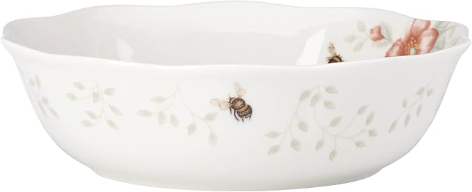 Lenox Butterfly Meadow Soup Bowls Set of 4, Service For 4, Dishwasher Safe, 32-Fl Oz Capacity, 7.75-Inch Diameter, 4-Piece Soup Bowl Set - Image 2
