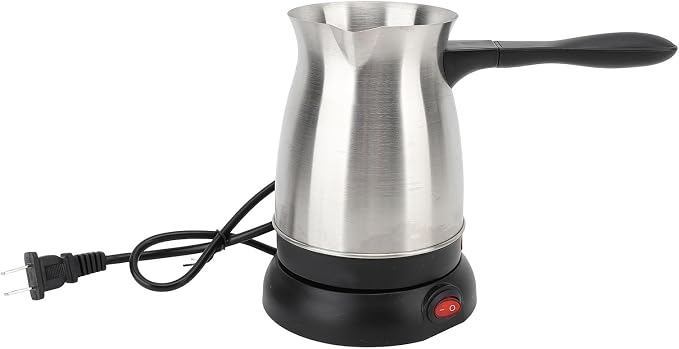 Arabic Coffee Maker Electric Coffee Pot 600ML Stainless Steel Turkish Maker Ergonomic Handle for Home and Warmer by LUCKDANO