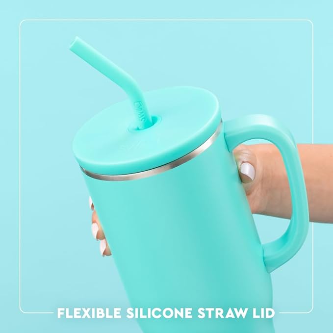 Swig Life 40oz Mega Mug, 40oz Tumbler with Handle and Straw, Extra Large Insulated Tumblers, Cup Holder Friendly Travel Mug (Hawaii)
