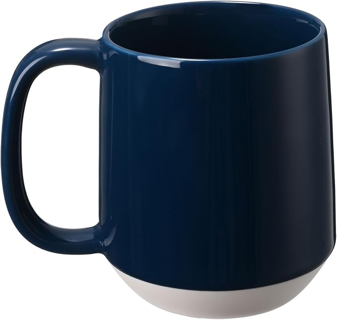 Miicol Ceramic Coffee Mug, 16 oz Large Coffee Cup, Tea Mug with Handle, Flat Bottom Mug for Men, Women, Office, Microwave and Dishwasher Safe, Multi-Color, Deep Ocean Blue by Miicol