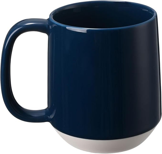 Miicol Ceramic Coffee Mug, 16 oz Large Coffee Cup, Tea Mug with Handle, Flat Bottom Mug for Men, Women, Office, Microwave and Dishwasher Safe, Multi-Color, Deep Ocean Blue by Miicol
