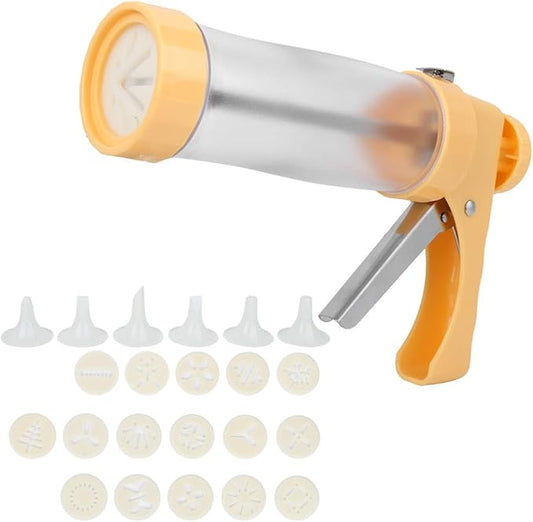 Disassembled Cake Decorating Kit, Dessert Decorating Nozzle Set with Ergonomically Designed Handle 16 mold 6 Nozzles Cupcake Decorating Kit for Homes Bakeries Dessert Shops
