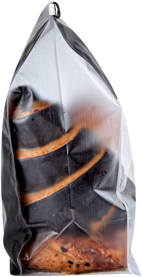 Bag Tek 5.1 x 4.1 x 11.2 Inch Tin Tie Bags With Windows, 100 Resealable Bakery Bags With Windows - Flat Bottom, For Cookies or Coffee Beans, Black Cotton Paper Tin Tie Bags - Restaurantware - Image 11