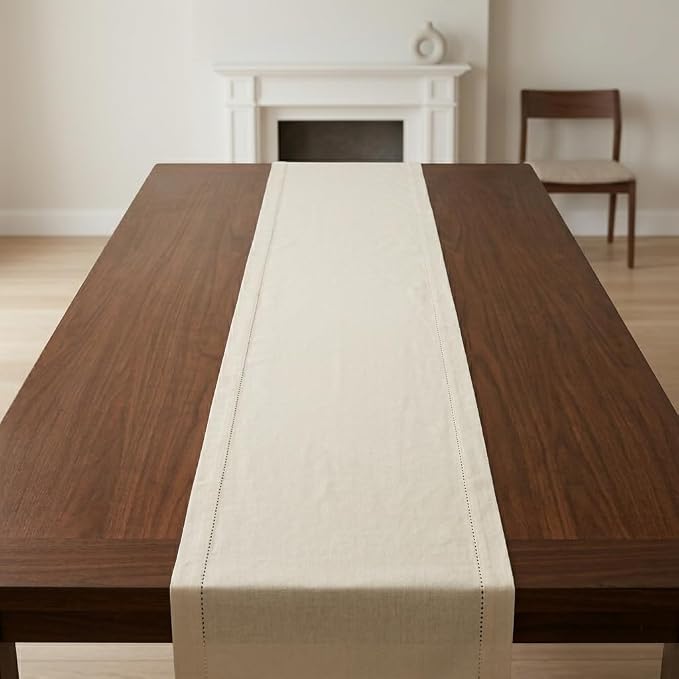 Urban Villa Table Runner Cotton Heavier Quality 14x72 Ivory - Image 2