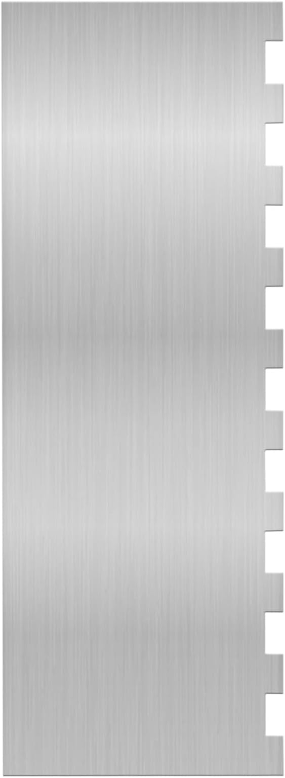 8.7 Inche Stainless Steel Cake Scraper，Double Sided Patterned Edge Stripe Edge Smoother Scraper Cake Decorating，Cake Decorating Comb Cake Scraper (1, 1-1)
