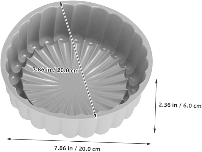 Zerodeko 2pcs Food-grade Silicone Fluted Cake Pan High-temperature Baking for Cheesecakes Tart Pies Shortcakes Elegant Design for Versatile Dessert Creation - Image 2