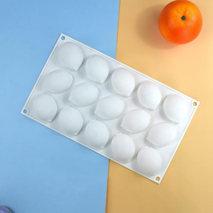 Silicone Mold Baking Pan Non-Stick Baking Pastry Chocolate Cake Dessert DIY Decoration Tools (Lemon V_11.8x6.8x0.11 inch)