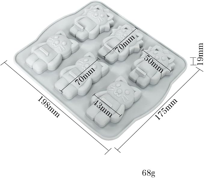 Silicone Mold for Cake DIY Baking Chocolate Eco-Friendly Cake Mold Candy Chocolate Cake Mould Baking DIY Kitchen Accessiories (Lion Cat Q_7.92 X7 X0.76 inch) - Image 7