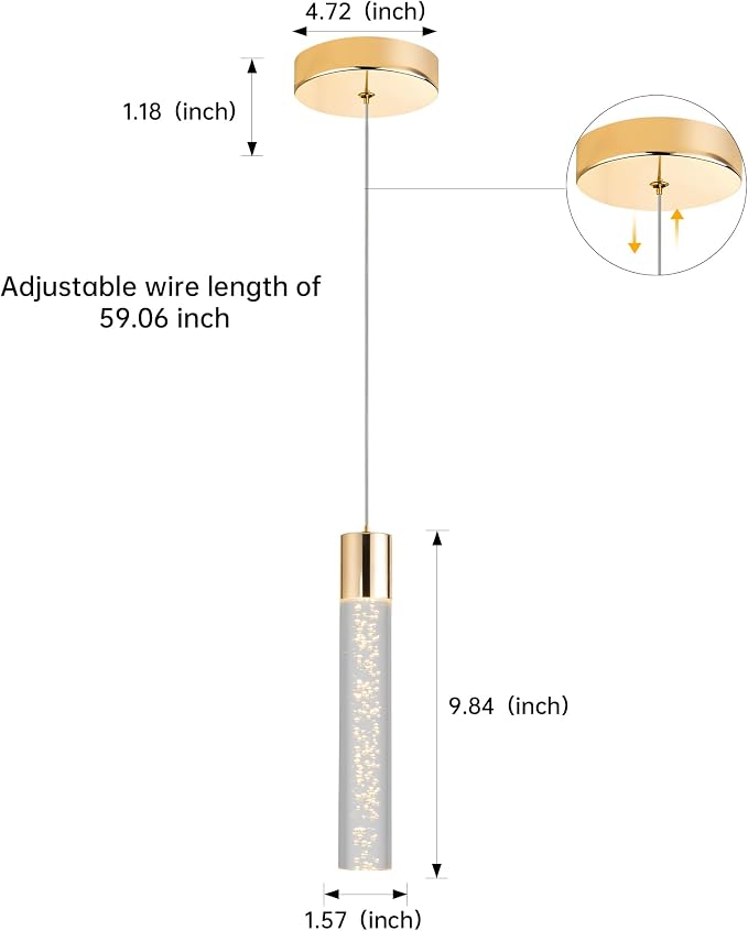 Dimmable LED Pendant Lights Kitchen Island Lighting,5CCT/2700K/3000K/3500K/4000K/5000K,Modern Hanging Island Lights Kitchen Ceiling Lighting Fixtures,for Kitchen Dining Room (Gold, 3 Pack) - Image 4