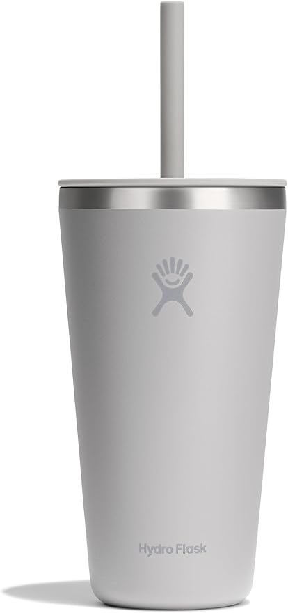 Hydro Flask All Around Tumbler Straw Lid, Insulated Travel Mug, Stainless Steel Coffee Cup 28 Oz Tonal Birch by Unknown