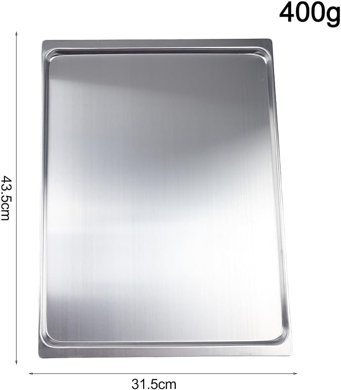 Aluminum Baking Tray 17 X 12 In Cookie Sheet Pan For Bread, Cake And Pastry Baking, Food Safe Oven Bakeware With Rolled Edges, Silver, 1 Pack, Warp Resistant - Image 2