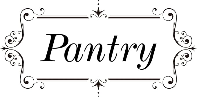 PLIGREAT Pantry Sign Wall Stickers, Removable Vinyl Window Wall Decals for Home Restaurant Kitchen Walk-in Fridge Food Storage Room Freezer Closet Pantry Cabinet Window Door Wall Decoration by PLIGREAT