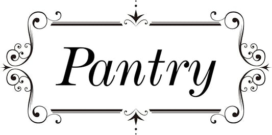 PLIGREAT Pantry Sign Wall Stickers, Removable Vinyl Window Wall Decals for Home Restaurant Kitchen Walk-in Fridge Food Storage Room Freezer Closet Pantry Cabinet Window Door Wall Decoration by PLIGREAT