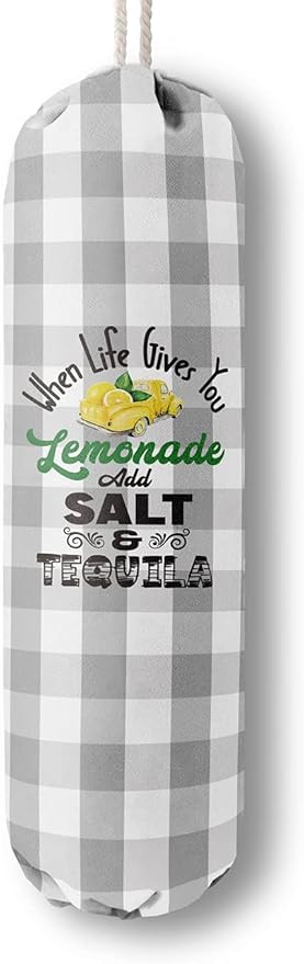 Grocery Bags Holder Organizer for Shopping Bags，Wall Mount Plastic Bags Storage Container Dispensers，Lemons Add Sal, Gift for Women Mother Grandmother Friend by HiLus