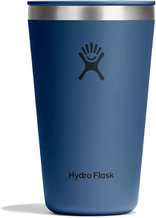 Hydro Flask All Around Tumbler Press-In Lid, Insulated Travel Mug, Stainless Steel Coffee Cup 16 Oz Harbor Blue by Unknown