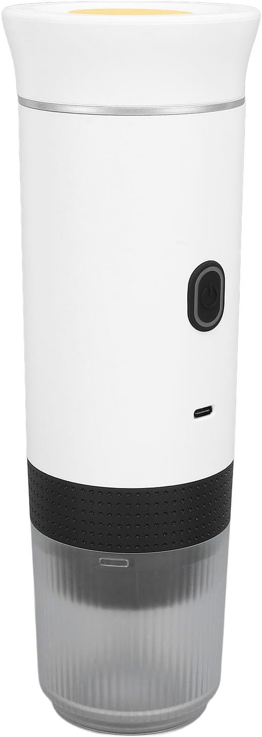 Rengue Portable Electric Coffee Maker 15 Bar Automatic Machine with 2500mAh Battery Compatible Cup Holders for Car Office Travel Camping (White) - Image 4