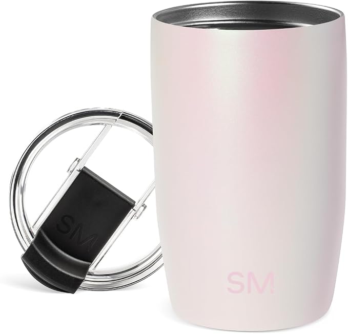 Simple Modern Travel Coffee Mug with Lid | 12oz | Pearlescent | Voyager Coffee Cup, Coffee Tumbler for Hot & Iced Drinks | Insulated Stainless Steel Travel Mug | Coconut Pearl by Unknown