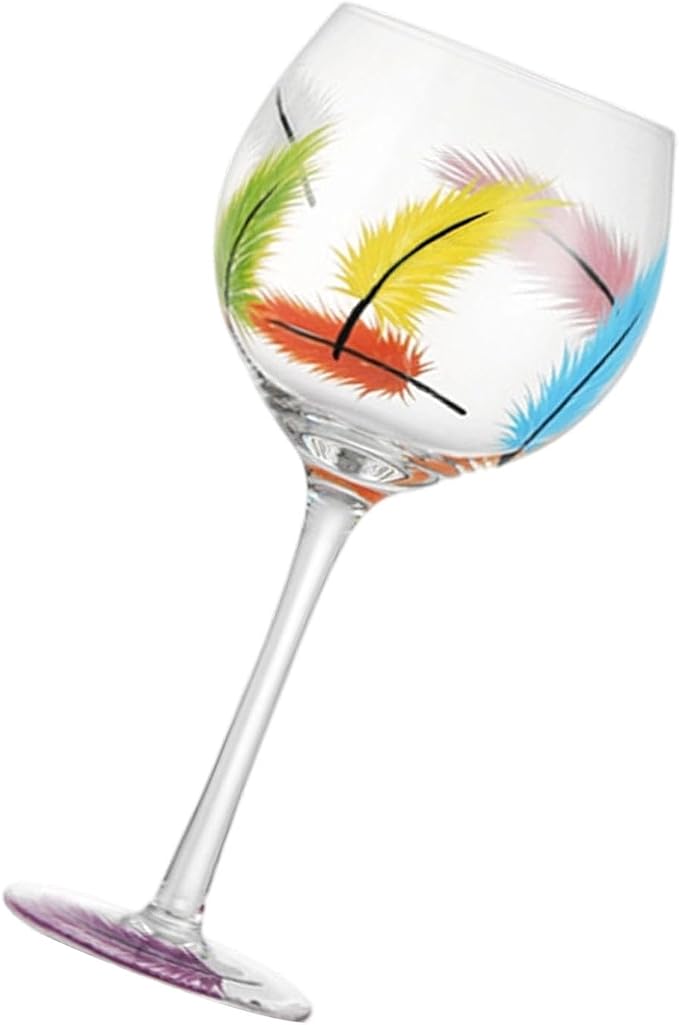 Unique Glass Goblet with Intricate Hand Painting Wine Glass Transparency High-Arched Cup Glassware for Gifting Drinkware Wine - Image 4