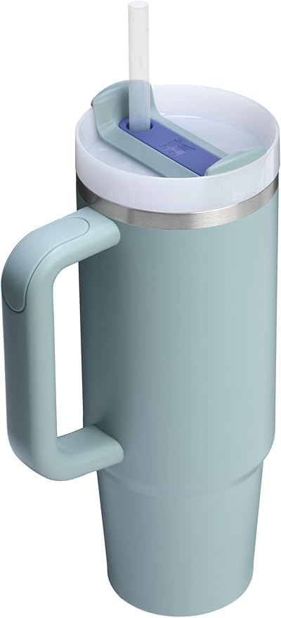 STANLEY Quencher H2.0 Flow State Tumbler, 30 oz, Blue Cactus | Handle and Straw | 3-Position Lid | Cup Holder Compatible for Travel | Insulated Stainless Steel Cup | BPA-Free - Image 3