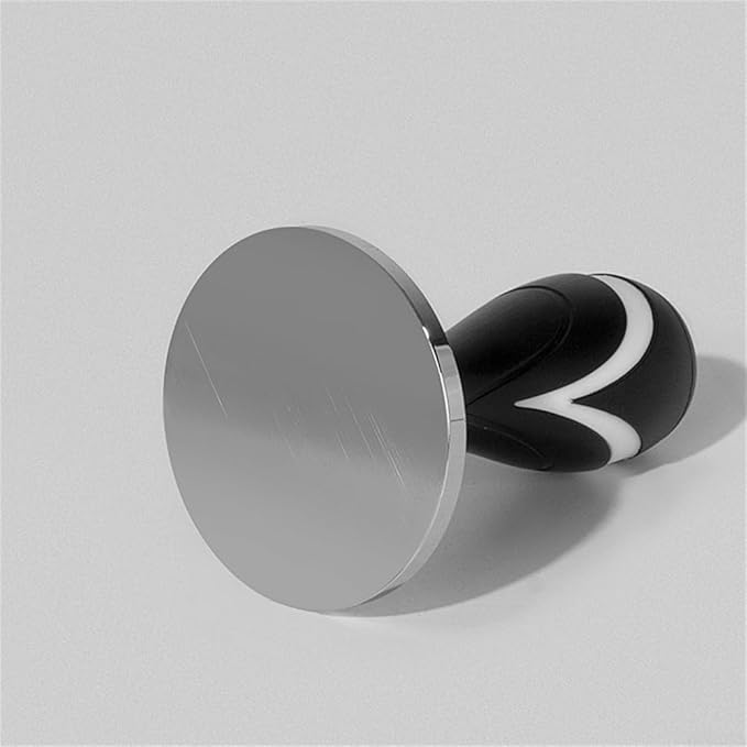 51/53/58mm Espresso Tamper, Coffee Tamper With Calibrated Spring Loaded, Flat Stainless Steel Base Tamper For Portafilter Basket Espresso Machine Handle(Black 51mm)