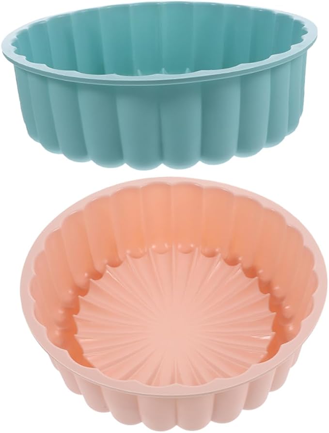 2pcs Silicone Cake Molds for Baking Round Baking Pan High-temperature Resistant for Charlotte Strawberry and Cakes by HOLIDYOYO
