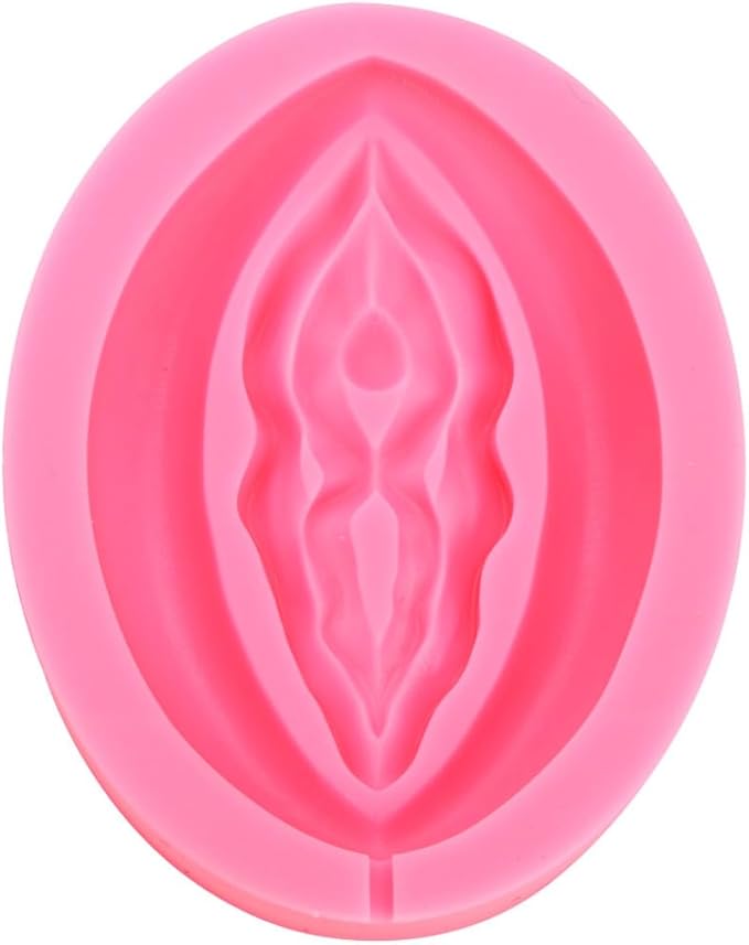 1Pcs 3D Vulva Shape Silicone Mold DIY Baking Mold Chocolate Cake Molds Female Male Organ Fondant Cookie Mould for Cakes Cookie Cupcakes Pink One Size