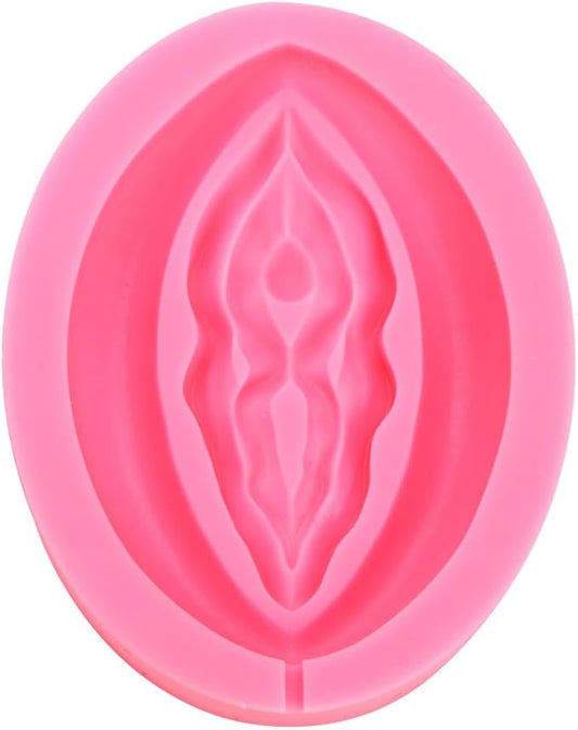 1Pcs 3D Vulva Shape Silicone Mold DIY Baking Mold Chocolate Cake Molds Female Male Organ Fondant Cookie Mould for Cakes Cookie Cupcakes Pink One Size