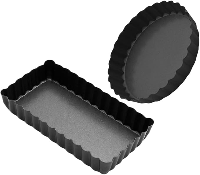SECFOU 2pcs Non-stick Baking Tray and Cake Molds for Tarts Quiches and Desserts for Home and by SECFOU