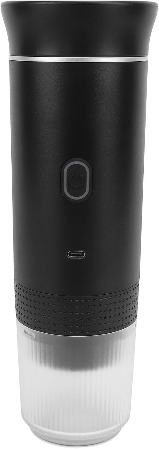 Rengue Portable Electric Coffee Maker 15 Bar Automatic Machine with 2500mAh Battery Compatible Cup Holders for Car Office Travel Camping (Black) - Image 3