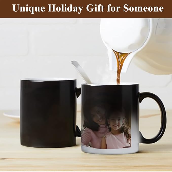 ABBSH Color Changing Mugs, Sublimation Mugs Black Color Changing Coffee Mugs Heat Sensitive Coffee Mugs Tazas Magicas Para Sublimacion 15 OZ With Box Set of 12 - Image 5