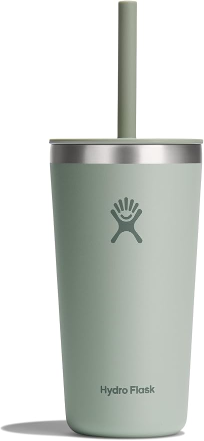Hydro Flask All Around Tumbler Straw Lid, Insulated Travel Mug, Stainless Steel Coffee Cup 20 Oz Tonal Agave by Unknown
