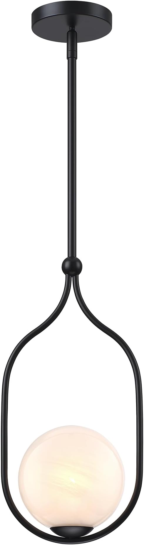 Globe Pendant Light, Modern Bubble Chandelier and Hand Blown Glass Chandelier with Black Finish Adjustable Rods for Kitchen Island Dinning Room Bedroom Living Room Home Owners by Triacas