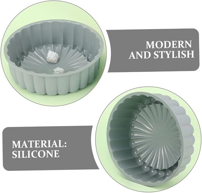 SECFOU 2pcs Food-grade Silicone Round Cake High Temperature Baking Tray for Cheesecakes Tarts and Pies Versatile Nonstick Modern Design - Image 4