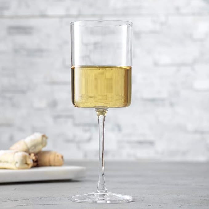 JoyJolt Claire 11.4oz White Wine Glass Set of 2, Elegant Crystal Stemware Stemmed Wine Glasses Made in Europe, Unique and Modern Glasses with Stem - Image 4