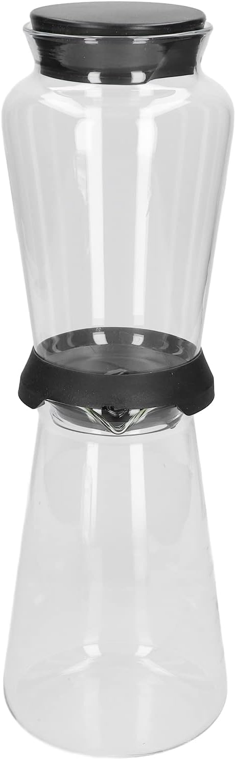 Cold Brew Dripper, Borosilicate Glass Cold Brew Coffee Maker, 900ml Large Capacity with Paper and Cubes Container, Slow Extraction for Rich, for Home Use