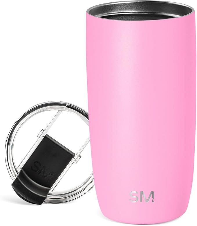 Simple Modern Travel Coffee Mug with Lid | 16oz | Pink | Voyager Coffee Cup, Coffee Tumbler for Hot & Iced Drinks | Insulated Stainless Steel Travel Mug | Dragon Fruit by Unknown